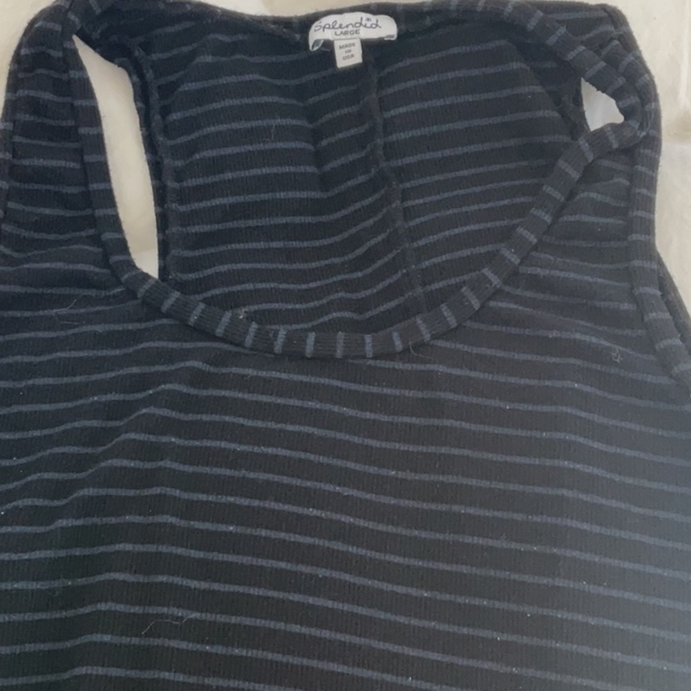 Splendid black striped tank top - Picture 3 of 3